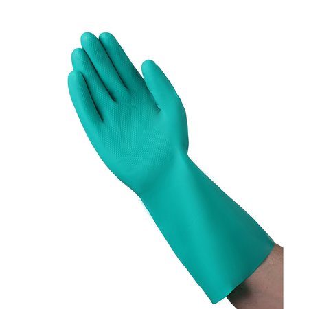 VGUARD Nitrile Green Chemical Resistant Gloves unlined, 13" Straight Cuff, PK 288 C11A29